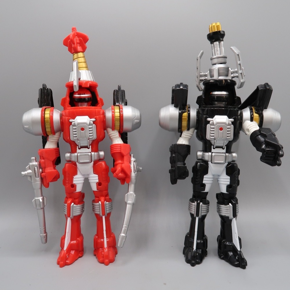 Power Rangers Operation Overdrive Red & Black Turbo Drill Ranger action figure